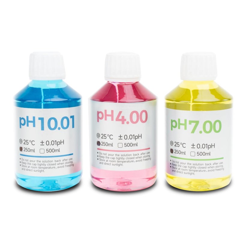 ONiLAB Instruments pH Calibration Buffer Solution Kit (7.00, 4.00, 10.01), 250ml Each - Image 1